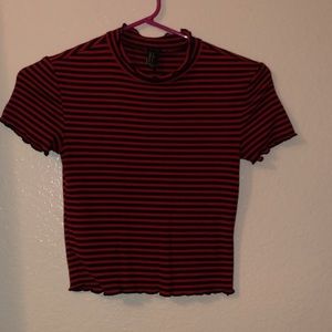 Red & Black crop top t-shirt